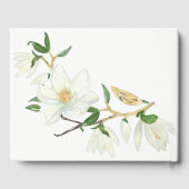 D'or Élégant livre d'invités de mariage avec magnolia (Verso)