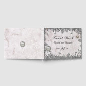 D'or Élégant Mariage de Noël d'hiver livre d'hôtes (Complet)