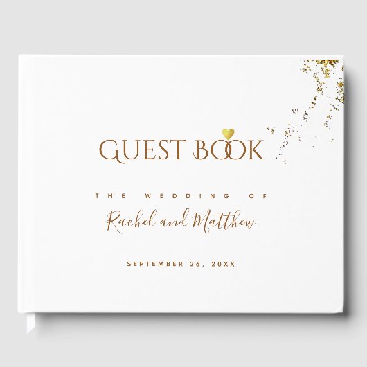D'or élégant mariage livre blanc (Recto)