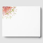 D'or Élégant Monogramme Aquarelle Fleurs Livre d'hôtes (Verso)