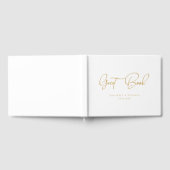 D'or Elégant, Police Script, Blanc, Livre d'invité Mari (Complet)