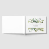 D'or Elégant Verdure Botanique Mariage Livre d'hôtes (Complet)