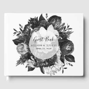 D'or Ethereal Floral Mariage Livre d'Invité