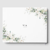 D'or Eucalyptus Gold Floral Greenery Mariage Livre d'hô (Verso)