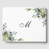 D'or Eucalyptus Mariage d'aquarelle livre d'hôtes (Verso)