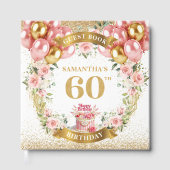 D'or Fancy Boho 60e Anniversaire Livre d'invité Fin de (Recto)