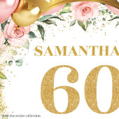 D'or Fancy Boho 60e Anniversaire Livre d'invité Fin de
