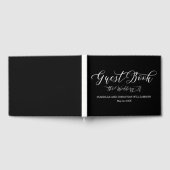 D'or Fancy Calligraphie noir blanc Elégant livre d'hôte (Complet)