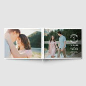 D'or Fancy Initials Mariage Photo Livre d'invité (Complet)