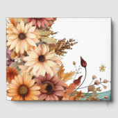 D'or Fête des mariées des fleurs d'automne livre d'invi (Verso)