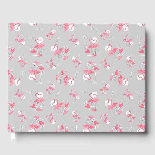 D'or Flamant rose Love Multi Livre d'invités (Recto)