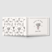 D'or Fleurs de Whimsical, livre d'invité mariage dessin (Complet)