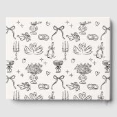 D'or Fleurs de Whimsical, livre d'invité mariage dessin (Verso)