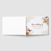 D'or Floral Boho Beige Mariage Livre d'hôtes (Complet)