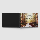 D'or Forest Stream Mountains Mariage Livre d'invité (Complet)