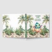 D'or Fun Dinosaur Hatching Bientôt Baby shower Livre d' (Complet)