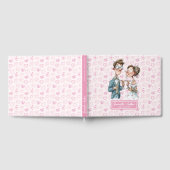 D'or Funny Quirky Bride and Groom livre d'invité (Complet)
