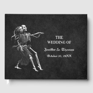 D'or Gothique Halloween mariage livre d'invité