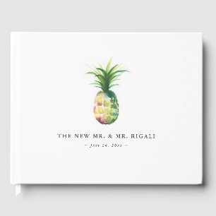D'or Idées de livre d'hôtes Mariage d'ananas