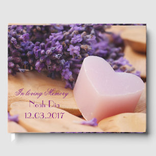 D'or In Love Memory Livre d'invité : Funeral Guest Book