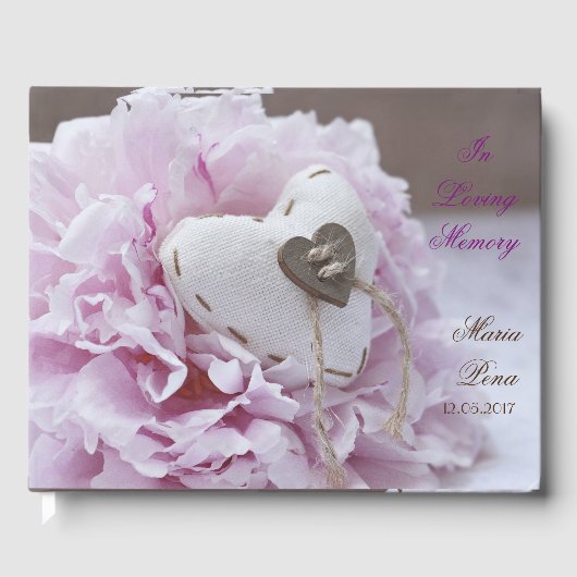 D'or In Love Memory Livre d'invité : Funeral Guest Book (Recto)