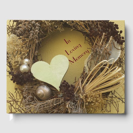 D'or In Love Memory Livre d'invité : Funeral Guest Book (Recto)