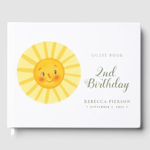 D'or Joli livre d'invité Sun mignonne