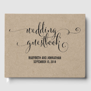 D'or Kraft Rustic Modern Nous Faisons Mariage Livre d'I