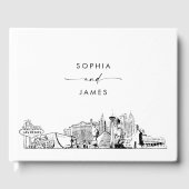 D'or Las Vegas Skyline Mariage Livre d'invité (Recto)