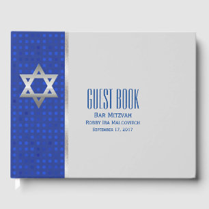 D'or L'étoile d'argent de David Bar Mitzvah Livre d'inv