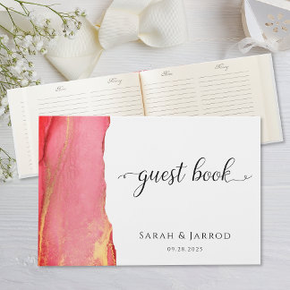 D'or Livre Abstrait Mariage Coral Rose