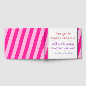 D'or Livre d'accueil en B&B rayé rose (Complet)