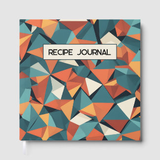 D'or Livre de recettes | Géométrique Teal & Orange Mili