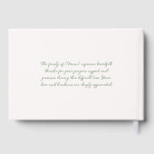 D'or Livre de souvenir de sympathie Lys blanc (Verso)