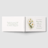D'or Livre de souvenir de sympathie Lys blanc (Complet)