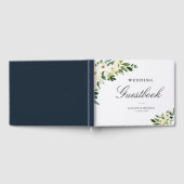 D'or Livre d'hôtes blanc ivoire fleuri mariage (Complet)