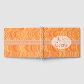 D'or Livre d'hôtes - Courbes orange chaudes (Complet)