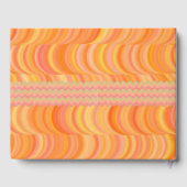 D'or Livre d'hôtes - Courbes orange chaudes (Verso)