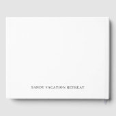 D'or Livre d'hôtes de location de vacances moderne simp (Verso)