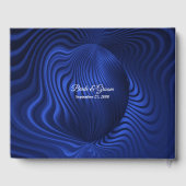 D'or Livre d'hôtes décoratif Blue Navy (Verso)