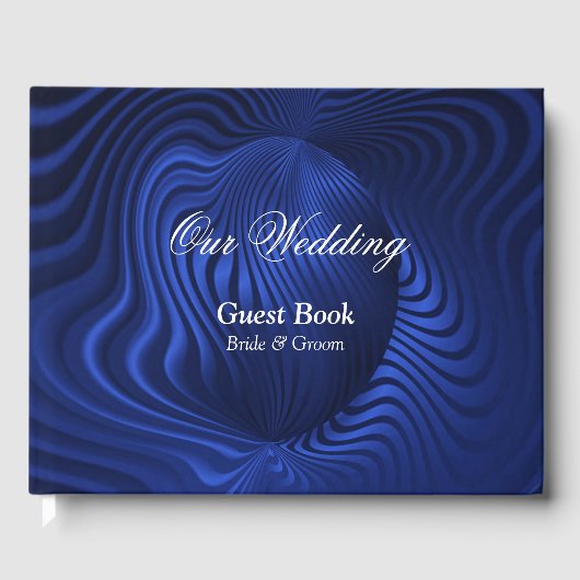 D'or Livre d'hôtes décoratif Blue Navy (Recto)