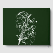 D'or Livre d'hôtes Emerald Green Flourish Mariage (Verso)