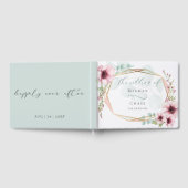 D'or Livre d'hôtes Fleurs de printemps fraîches et feui (Complet)