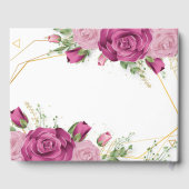 D'or Livre d'hôtes Floral Mariage (Verso)