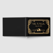 D'or Livre D'Hôtes Gold Et Black Vintage Art Déco (Complet)