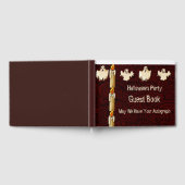 D'or Livre d'hôtes Halloween Fête Fantômes & bougies (Complet)