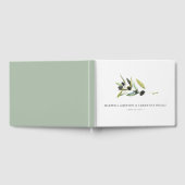 D'or Livre d'hôtes mariage Aquarelle Botanique Olive (Complet)