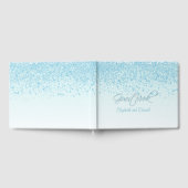 D'or Livre d'hôtes Mariage bleu clair (Complet)