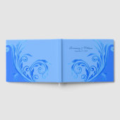D'or Livre d'hôtes Mariage Blue Flourish (Complet)