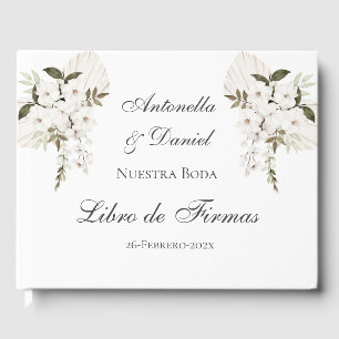 D'or Livre d'hôtes Mariage Boho espagnol